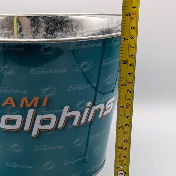 NFL Miami Dolphins 5 Qt Metal Pail with Handle - Picture 7 of 9